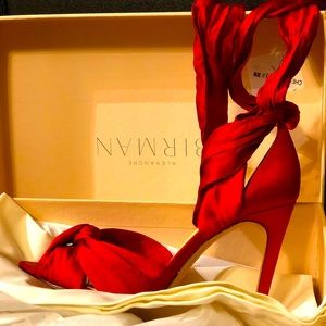 Alexandre Birman Satin High Hill Evening Sandals